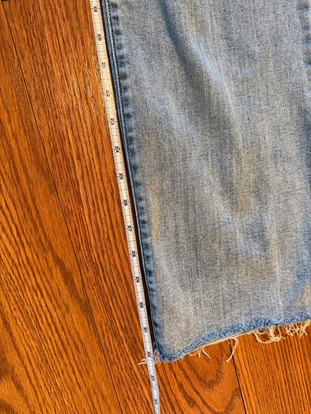 Judy Blue Light Blue straight Leg Jeans with Frayed Hem - Picture 8 of 8